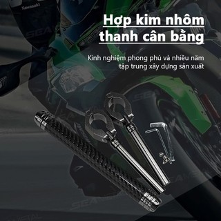 SEAMETAL 22mm Tay Lái Xe Máy Tay Cầm Tay Cầm Có Thể Điều Chỉnh Thanh Ngang Cân Bằng Chân Đế Vô Lăng Tăng Cường Thay Thế Mở Rộng
