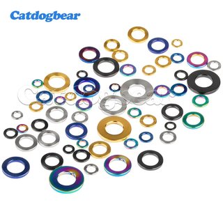 Catdogbear 10 Chiếc Titan Phẳng Máy Giặt M4 M5 M6 M8 M7 M10 DIN912 Gioăng Cho Xe Đạp Xe Máy Ô Tô