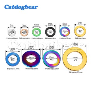 Catdogbear 10 Chiếc Titan Phẳng Máy Giặt M4 M5 M6 M8 M7 M10 DIN912 Gioăng Cho Xe Đạp Xe Máy Ô Tô