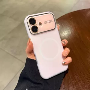 Ốp lưng cứng AI Button / Jelly candy có miếng bảo vệ ống kính tương thích cho iPhone 14 pro max15 pro max 16 pro max 17 pro max