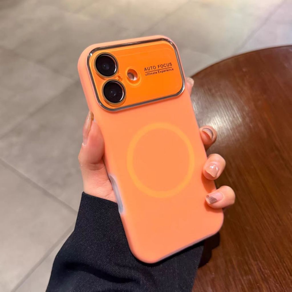 Ốp lưng cứng AI Button / Jelly candy có miếng bảo vệ ống kính tương thích cho iPhone 14 pro max15 pro max 16 pro max 17 pro max