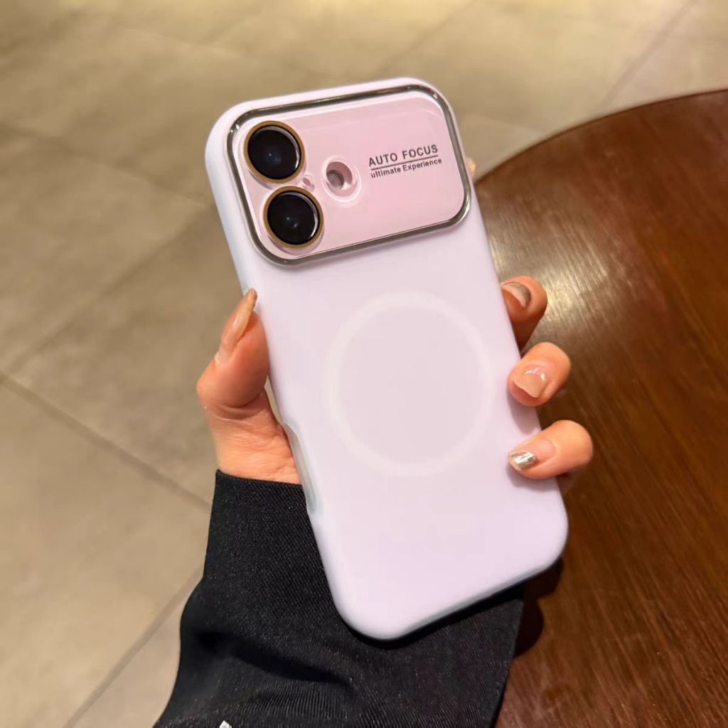 Ốp lưng cứng AI Button / Jelly candy có miếng bảo vệ ống kính tương thích cho iPhone 14 pro max15 pro max 16 pro max 17 pro max