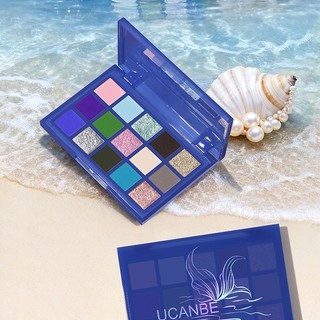 Bảng mắt UCANBE Nàng Tiên Cá – 15 màu xanh dương duochrome lấp lánh, lâu trôi, đẹp cho sân khấu & fantasy