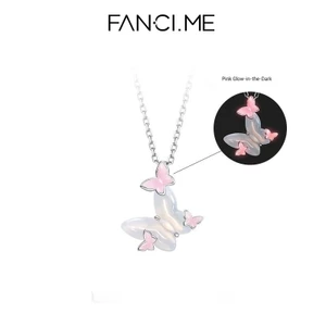 FanciMe Cổ Tích Bướm Phát Sáng Trong Bóng Tối Vòng Cổ Dễ Thương Mặt Dây Chuyền Đa Năng Trang Sức Cho Giáng Sinh Năm Mới Quà Tặng Sinh Nhật