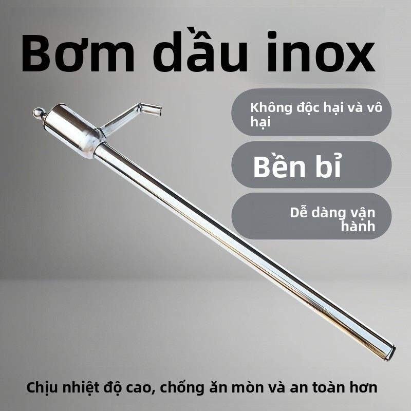 Bơm Dầu Thủ Công Máy Chiết Xuất Dầu Bằng Thép Không Gỉ Bơm Nước Quay Tay Nhỏ 200L Ống Dây Thép Lớn