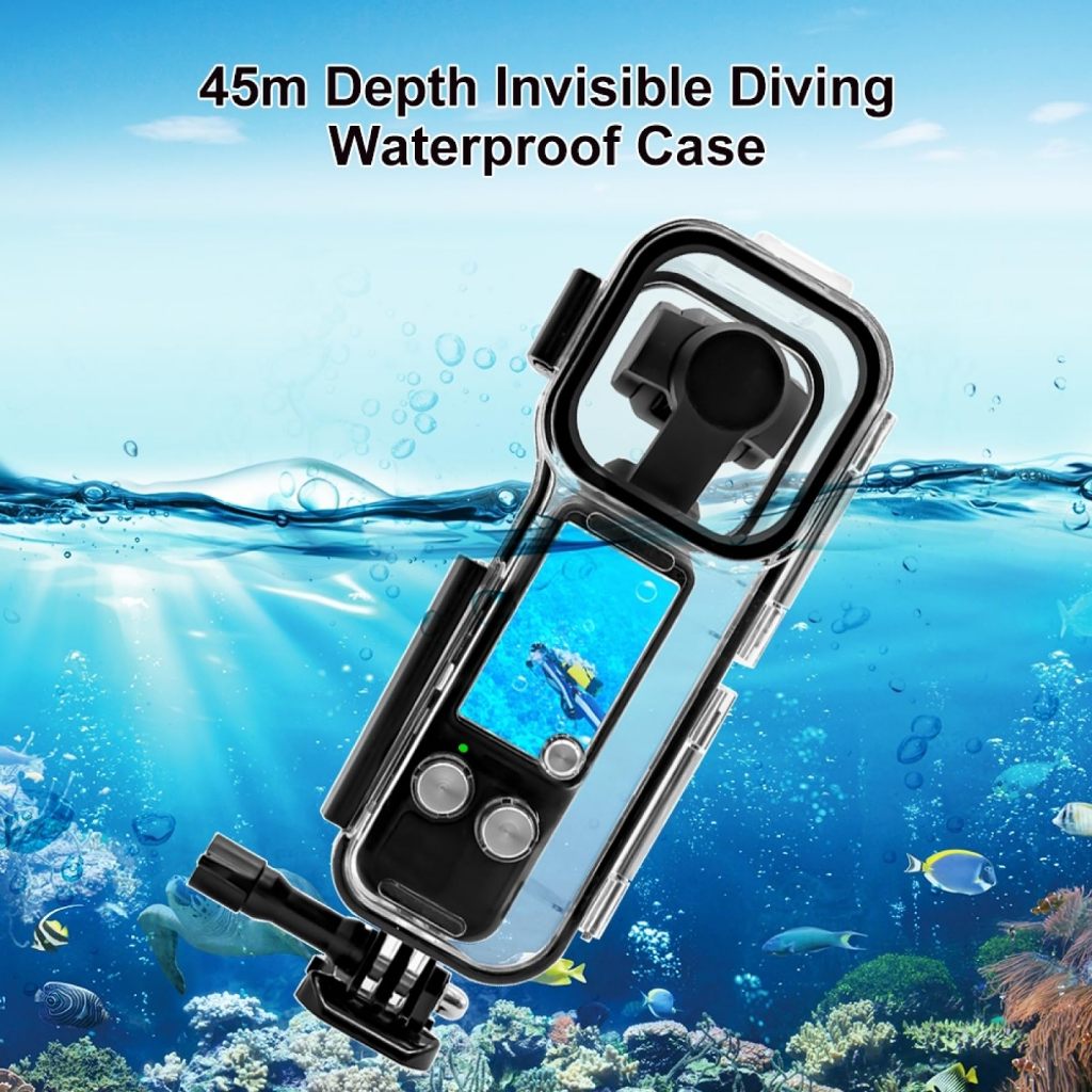 Vỏ chống nước cho DJI Osmo Pocket 3 – Hộp lặn PC bảo vệ, chống nước 45m/147FT kèm phụ kiện cho camera hành trình Osmo Pocket 3