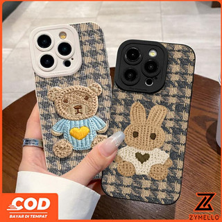 Ốp Lưng Cho OPPO Reno 16F Reno 15F Reno14F Reno 13F Reno12 F Reno 11F Reno10 Reno8Z Reno7Z Reno8T Reno5 Reno4 Reno6z Phim Hoạt Hình Kẻ Sọc Sang Trọng Thỏ Và Gấu Sang Trọng Chống Sốc Điện Thoại TPU