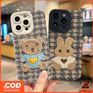 Ốp Lưng Cho OPPO Reno 16F Reno 15F Reno14F Reno 13F Reno12 F Reno 11F Reno10 Reno8Z Reno7Z Reno8T Reno5 Reno4 Reno6z Phim Hoạt Hình Kẻ Sọc Sang Trọng Thỏ Và Gấu Sang Trọng Chống Sốc Điện Thoại TPU