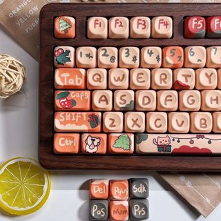 Quà tặng Giáng sinh Keycaps PBT Dye-sub MOA Profile Keycap Custom Keycaps Tương thích với công tắc Cherry Gateron MX