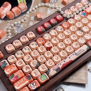 Quà tặng Giáng sinh Keycaps PBT Dye-sub MOA Profile Keycap Custom Keycaps Tương thích với công tắc Cherry Gateron MX