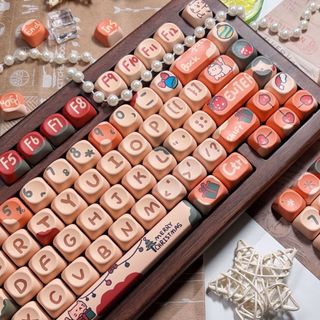 Quà tặng Giáng sinh Keycaps PBT Dye-sub MOA Profile Keycap Custom Keycaps Tương thích với công tắc Cherry Gateron MX