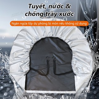 SEAMETAL Dự Phòng Lốp Xe Ô Tô Chống Thấm Nước Bảo Vệ Bánh Xe Chống Nắng Mưa Tuyết Bảo Vệ Bánh Xe Ô Tô Vỏ Bảo Vệ Lốp