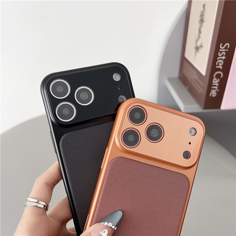 IPhone 17 Pro max 16 Pro Biến ngay lập tức thành họa tiết vải Vỏ điện thoại chất liệu PC