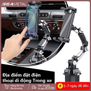 Giá đỡ cốc máy tính bảng trên ô tô SEAMETALLIUM 360° Xoay cánh tay có thể điều chỉnh Giá đỡ máy tính bảng xe tải đa năng