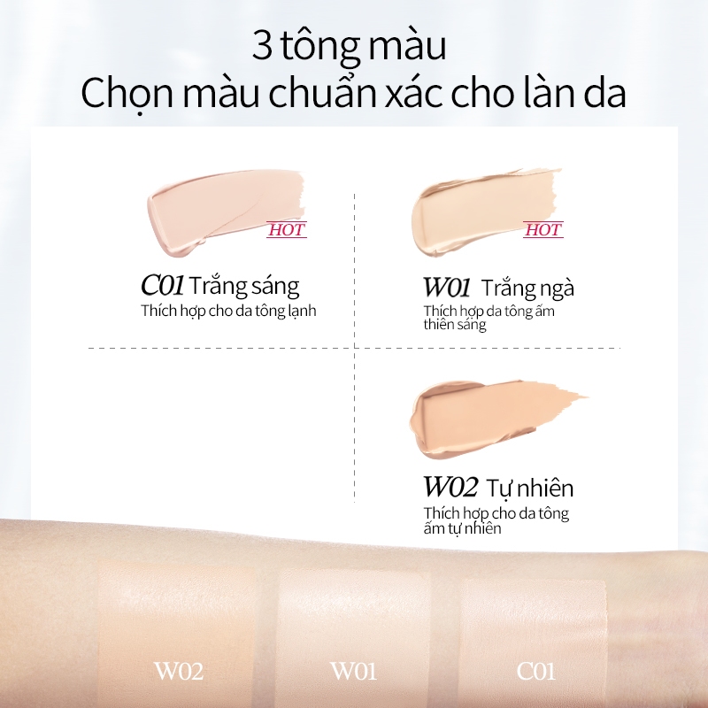 Little Ondine Cọ Phấn Nền Tinh Chất Nước  Dành cho da khô, ẩm mượt, bám da hoàn hảo, che khuyết điểm hiệu quả 15g