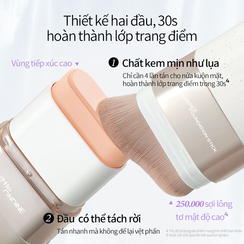 Little Ondine Cọ Phấn Nền Tinh Chất Nước  Dành cho da khô, ẩm mượt, bám da hoàn hảo, che khuyết điểm hiệu quả 15g