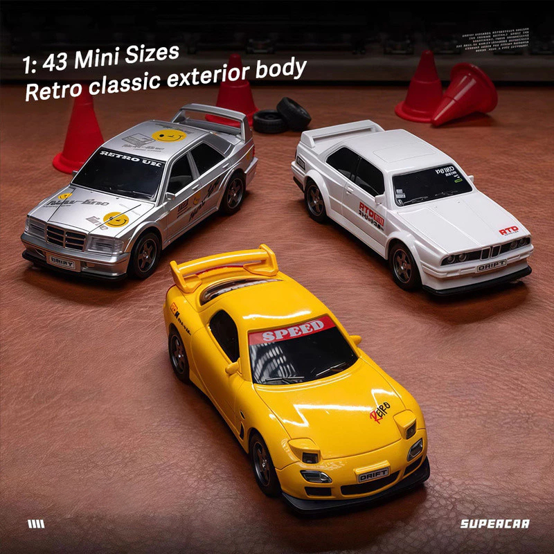 1/43 Full Tỉ Lệ Rx7 Mini RC Drift Xe Máy Tính Để Bàn 4WD BMW Benz Xe Điều Khiển Từ Xa Drift Tốc Độ Cao Đua Xe Mô Hình Đồ Chơi Bé Trai Quà Tặng Giáng Sinh
