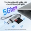 Acer 2 trong 1 Đầu đọc thẻ SD OTG USB C / A Bộ chuyển đổi thẻ nhớ USB 3.0 Type C sang Micro SD Tương thích với máy tính xách tay PC iPhone15/16/17 MacBook Pro / Air iPad Pro Android UC202