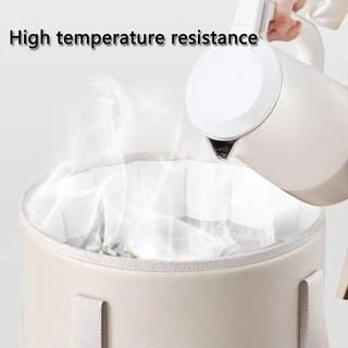 Ngâm sâu Bồn tắm chân di động, Xô cao đến đầu gối có thể gập lại để ngâm toàn bộ chân, Bồn tắm có thể gập lại cách nhiệt có tay cầm