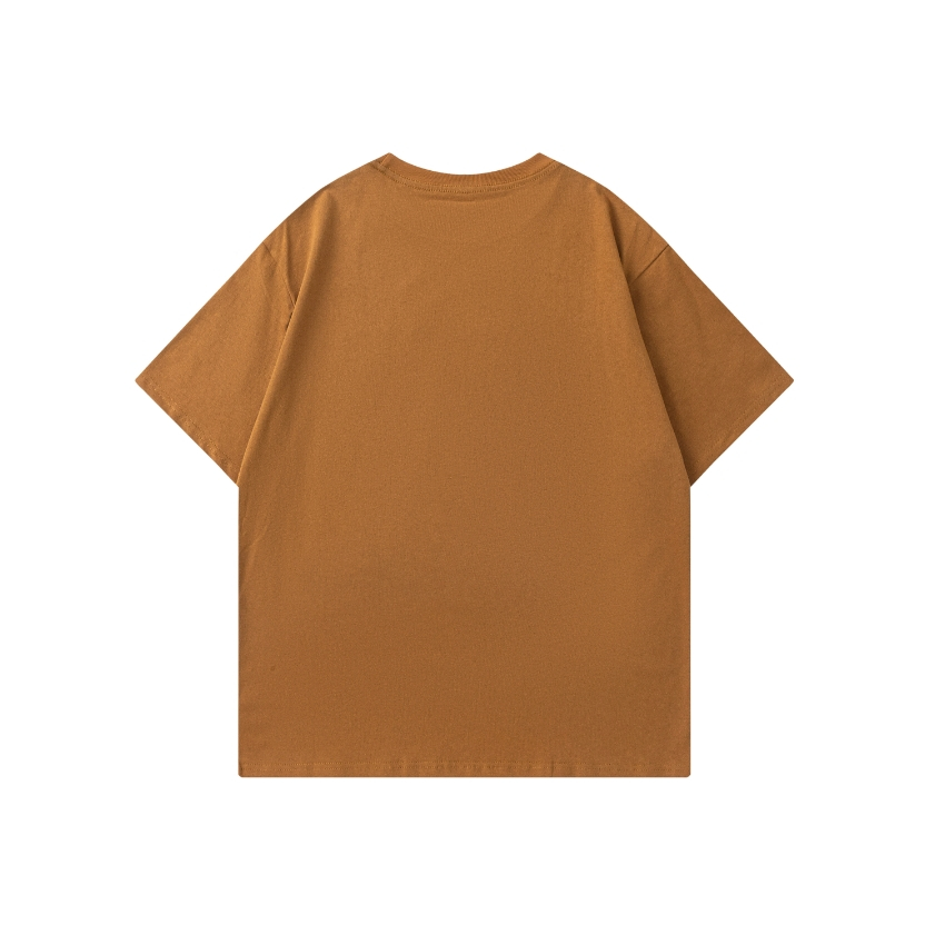 Áo thun cổ tròn tay ngắn từ cotton nguyên chất 220g