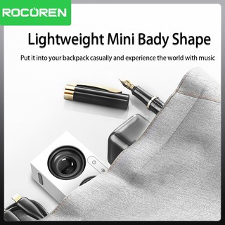 Loa Bluetooth Rocoren X2 Loa âm thanh nổi không dây Mini True di động có âm thanh vòm 360 độ