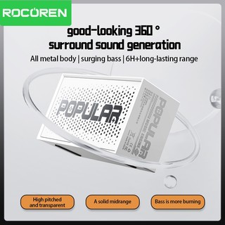 Loa Bluetooth Rocoren X2 Loa âm thanh nổi không dây Mini True di động có âm thanh vòm 360 độ
