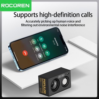 Loa Bluetooth Rocoren X2 Loa âm thanh nổi không dây Mini True di động có âm thanh vòm 360 độ