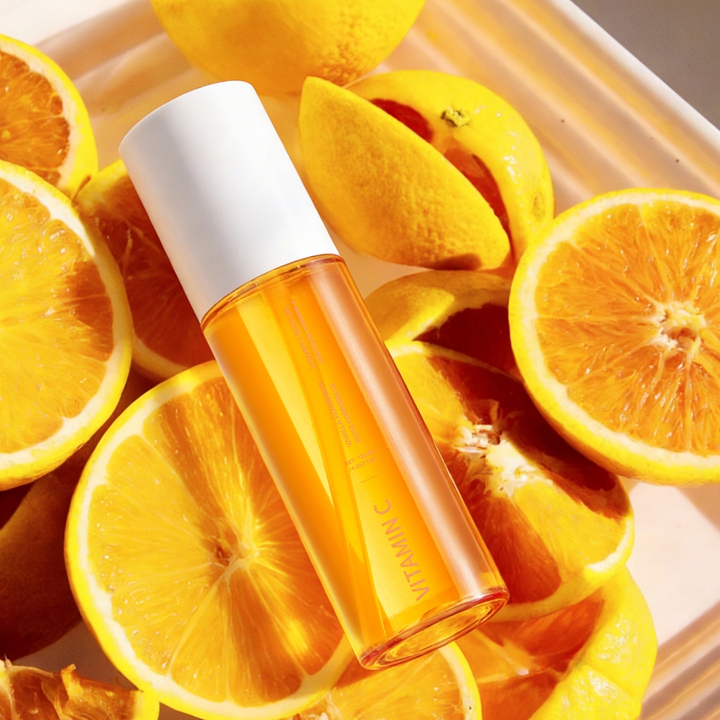 Body Oil Dầu dưỡng thể Vitamin C 120ml,Làm săn chắc da,làm sáng da,làm mờ nếp nhăn,thấm nhanh.
