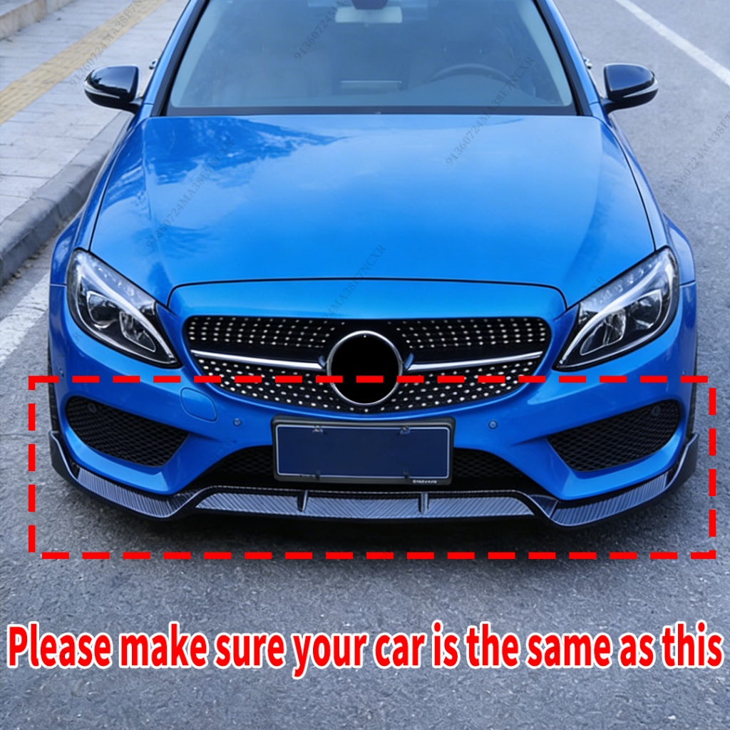 BRABOS Phong Cách Trước Đập Khí Bộ Chia Ốp Lưng Môi Cho Xe Mercedes Benz C Lớp W205 2014 2015 2016 2017 2018 2019 2020 2021 Phụ Kiện Điều Chỉnh Tấm Chắn