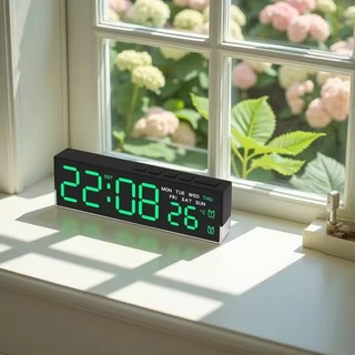 Đồng hồ báo thức kỹ thuật số LED Tuần nhiệt độ 2 Báo động Đèn xung quanh Điều chỉnh độ sáng Đầu giường Đồng hồ bàn điện tử chạy bằng USB