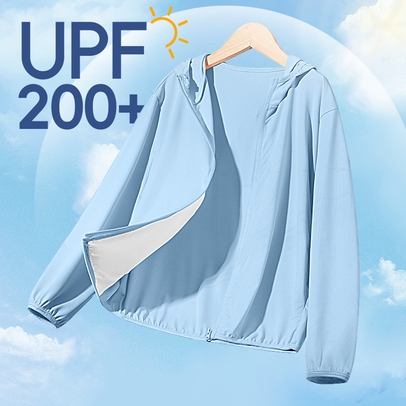W.G.Q Áo chống nắng bé gái , Chỉ số chống nắng UPF200 + , có mũ và túi