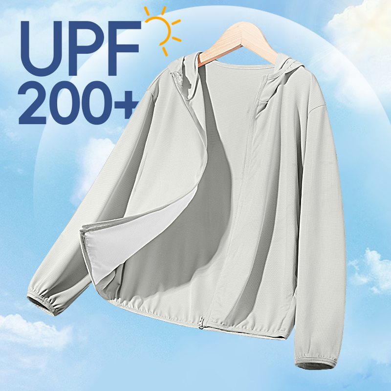W.G.Q Áo chống nắng bé gái , Chỉ số chống nắng UPF200 + , có mũ và túi