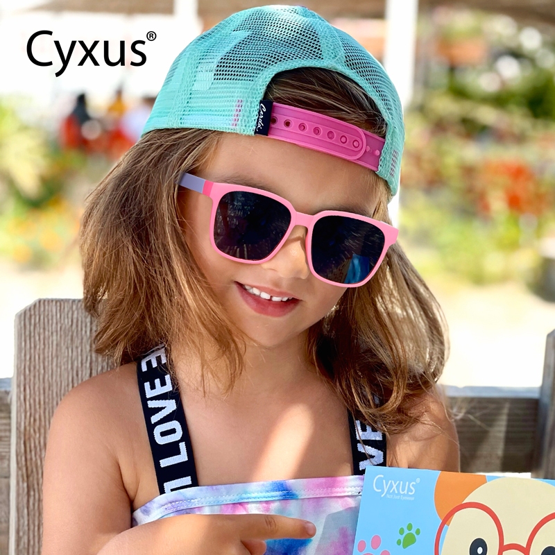 Cyxus Kính Râm Trẻ Em Gập Gọn Dễ Thương Cho Bé Trai Bé Gái Đi Du Lịch Hoạt Động Ngoài Trời Chống Tia UV400 6019