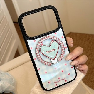 Ốp điện thoại TPU + PC hình trái tim mạ vàng cho iPhone 17 Pro max 16 Pro
