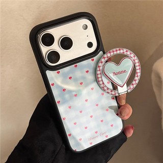 Ốp điện thoại TPU + PC hình trái tim mạ vàng cho iPhone 17 Pro max 16 Pro