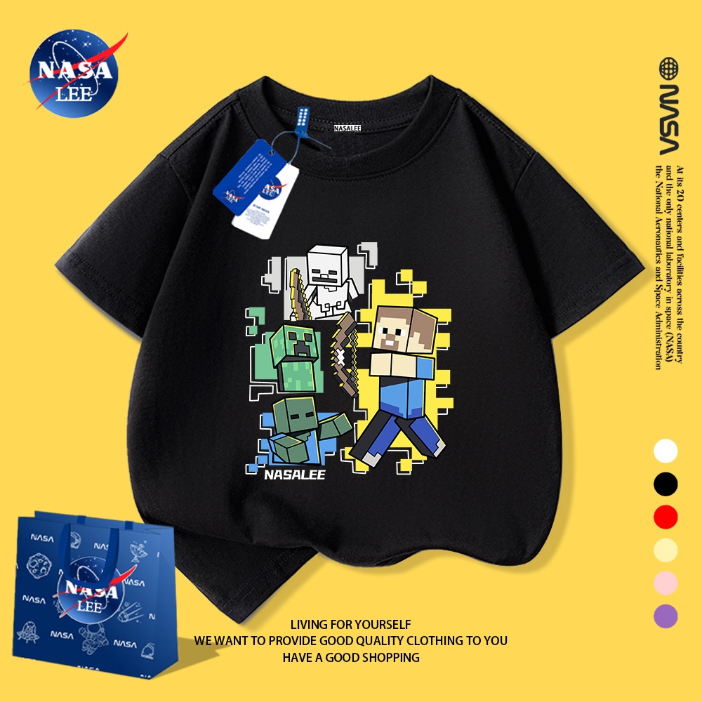NASA Pure Cotton Tay Ngắn 2026 Phong Cách Mới Trẻ Em Tay Ngắn Mềm Mại Thoải Mái Thời Trang Dễ Thương