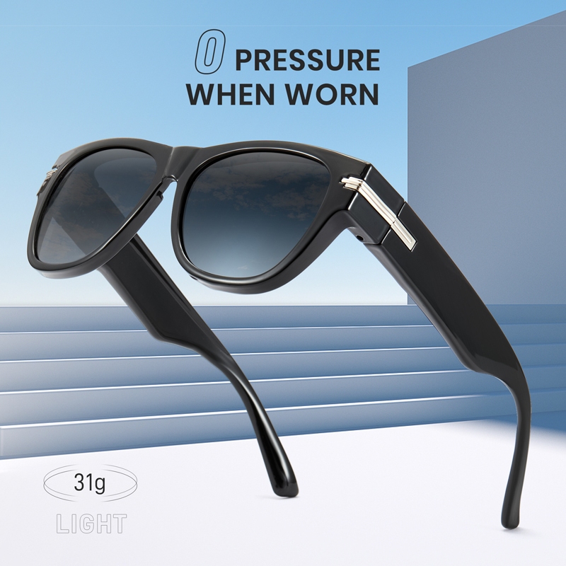 Cyxus Kính Mát Gương Phân Cực Đeo Chồng Cho Nam Nữ Gọng Vuông TR90 Ôm Sát Chống Tia UV400 Chuyên Dụng Lái Xe 1118