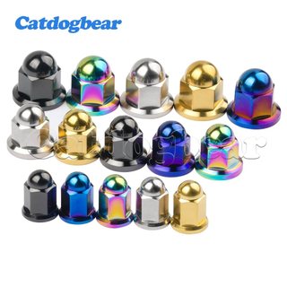 Catdogbear Titanium Ti Nut M6 Pitch 1.0mm M8 / M10 Pitch 1.25mm Dome Head Mặt bích Khóa Đai ốc cho xe đạp Xe máy ô tô