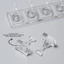5 Chiếc Chuyên Nghiệp Mắt Mèo Acrylic Không Từ Tính Giá Đỡ Móng Tay Làm Móng Tay Cơ Sở Thực Hành Có Thể Tháo Rời Có Thể Đeo Được Họa Tiết Móng Tay Cố Định Giá Đỡ
