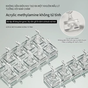 5 Chiếc Chuyên Nghiệp Mắt Mèo Acrylic Không Từ Tính Giá Đỡ Móng Tay Làm Móng Tay Cơ Sở Thực Hành Có Thể Tháo Rời Có Thể Đeo Được Họa Tiết Móng Tay Cố Định Giá Đỡ