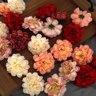 [BÁN] 10 Chiếc 7cm Đầu Hoa Mẫu Đơn Nhân Tạo Hoa Hồng Lụa DIY Trang Trí Đám Cưới Hoa Giả Treo Tường Phụ Kiện Tóc Sổ Lưu Niệm Thủ Công Hộp Quà Tặng