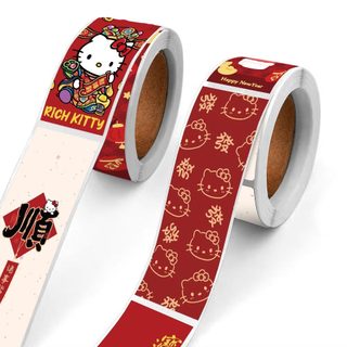 120 Chiếc Hoạt Hình Hello Kitty Năm Mới Miếng Dán DIY Laptop Điện Thoại Trẻ Em Đồ Chơi Quà Tặng Niêm Phong Nhãn Dán Nhãn Dán