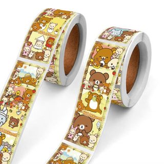 120 Chiếc Hoạt Hình Rilakkuma Cuộn Miếng Dán DIY Laptop Điện Thoại Trẻ Em Đồ Chơi Quà Tặng Niêm Phong Nhãn Dán Nhãn Dán