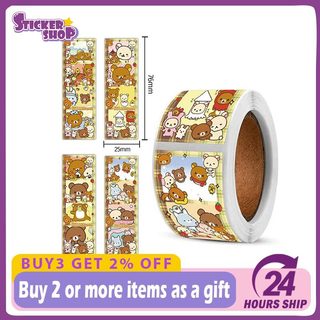 120 Chiếc Hoạt Hình Rilakkuma Cuộn Miếng Dán DIY Laptop Điện Thoại Trẻ Em Đồ Chơi Quà Tặng Niêm Phong Nhãn Dán Nhãn Dán