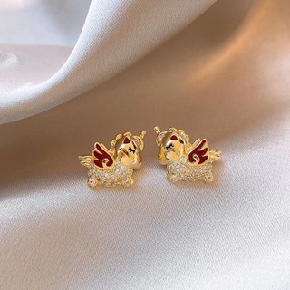 Bông Tai Kim Cương Giả Nhỏ Giọt Ngựa Vàng, Phong Cách Thời Trang Cao Cấp