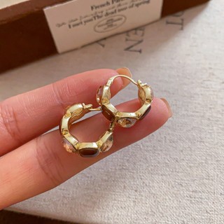 Bông Tai Nữ Hình Vuông U Nhựa Đính Kim Cương Phong Cách Cung Đình Cổ Điển Cá Tính Đa Năng Cao Cấp Sang Trọng