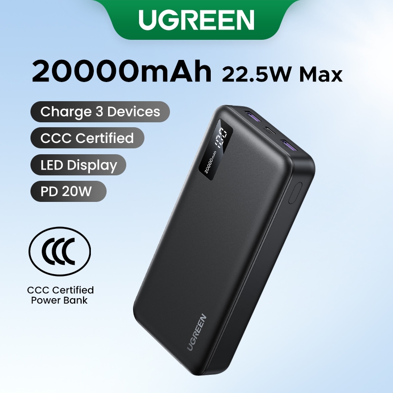 [Chứng nhận 3C] UGREEN 20000mAh 3 cổng, 10000mAh 2 cổng PD20W QC18W SCP22.5W Max Sạc nhanh Powerbank Tương cho iPhone 18 Pro Max cho iPhone 17