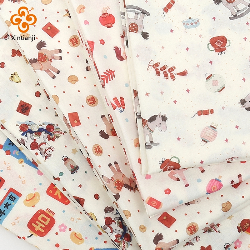 Vải Cotton Đỏ 0.5m Cho Trang Trí Lễ Hội Mùa Xuân