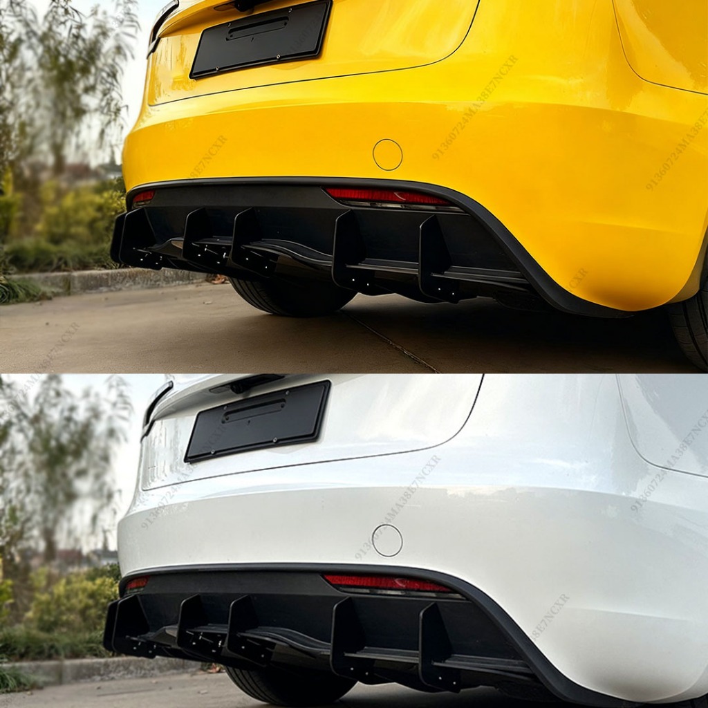 Dành Cho Xe Tesla Model 3 Cao Nguyên 2024 2025 Hiệu Suất Cao Phía Sau Cản Bộ Chia Bao Viền Khuếch Tán Điều Chỉnh Môi Phụ Kiện DF Phong Cách