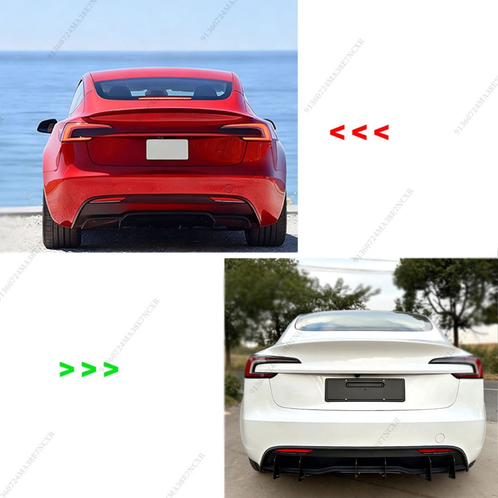 Dành Cho Xe Tesla Model 3 Cao Nguyên 2024 2025 Hiệu Suất Cao Phía Sau Cản Bộ Chia Bao Viền Khuếch Tán Điều Chỉnh Môi Phụ Kiện DF Phong Cách